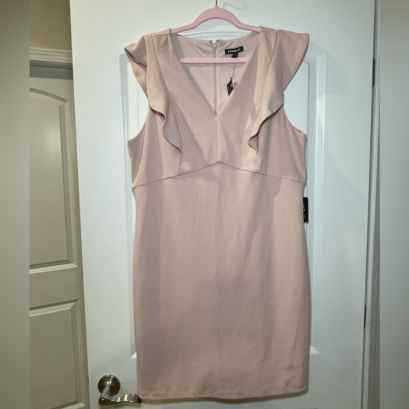 Express Pink Ruffle Dress - Picture 1 of 3